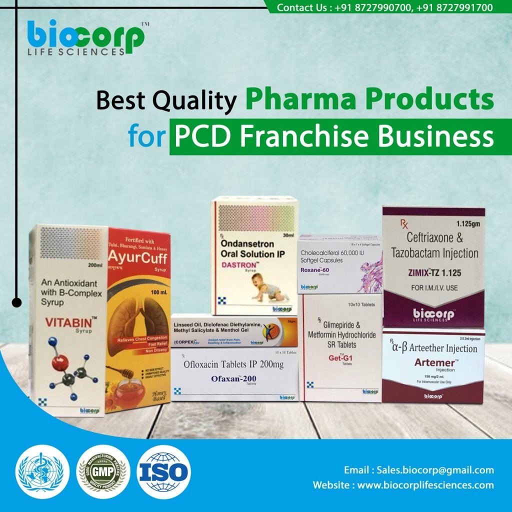 What makes Biocorp Life Sciences the Best PCD Pharma Franchise in Ahmedabad? Biocorp Life Sciences and its team of dedicated healthcare experts are taking the pharmaceutical industry to new heights. We work hard and try to provide the best healthcare products and services to PAN India. We have become the leading and fastest-growing Pharma Franchise Company in the nation. Premium Quality products, manufacturing, timely delivery,  affordable prices, a wide range of products, you name it we top it all. We provide business benefits like no other. We offer you the chance of becoming your own boss on your own terms with no work pressure and no specific goals to achieve. Our company offers all the aspirants a PCD Pharma Franchise in your own region with no legislative issues. Just a small low-risk investment for the initial stage of your business that will turn into huge profits to finish your fantasies. Collaborating with the top Pharma Franchise in Ahmedabad could help you to get a jet start and to lead your pharma business to new heights. We are offering a great business deal for starting your pharma business and making a name for yourself in the pharmaceutical business. Now, even you have you agree it couldn't get better than that. So, what is taking you so long? Contact us now and grab a chance to be a part of the top PCD Pharma Franchise Company in Ahmedabad.