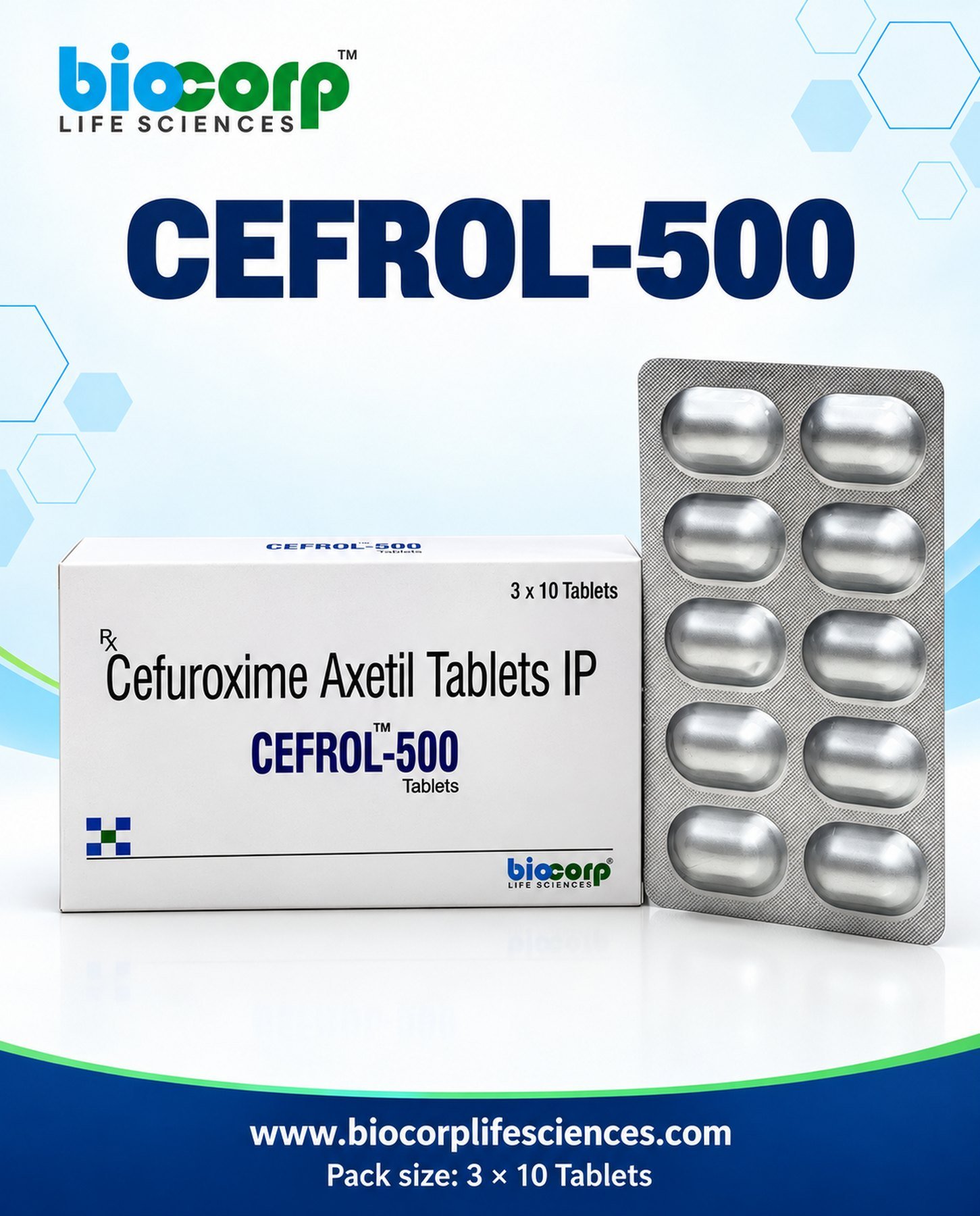 Cefrol-500 Tab pack (3x10)