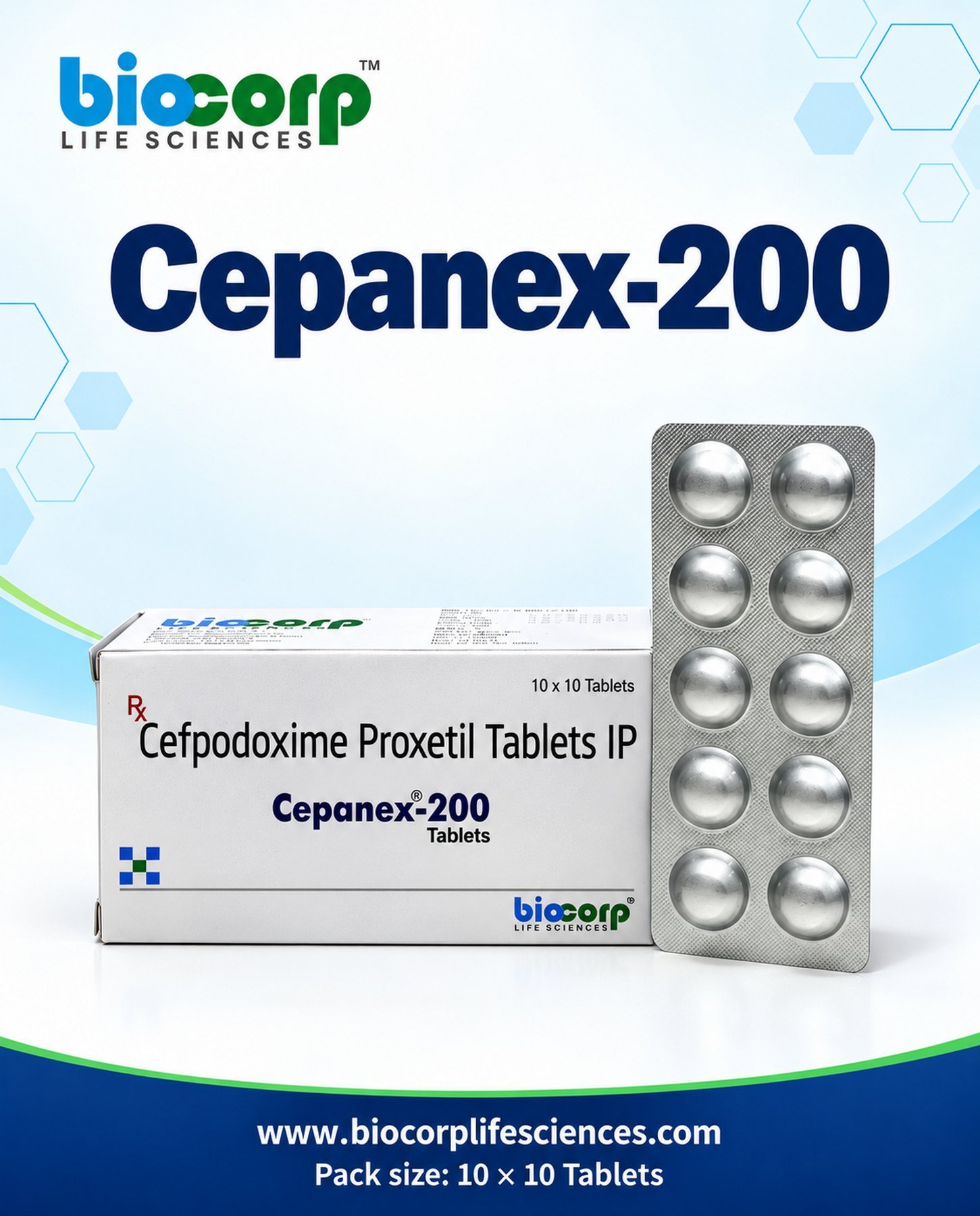 Cepanex-200 Tab pack (10x10)