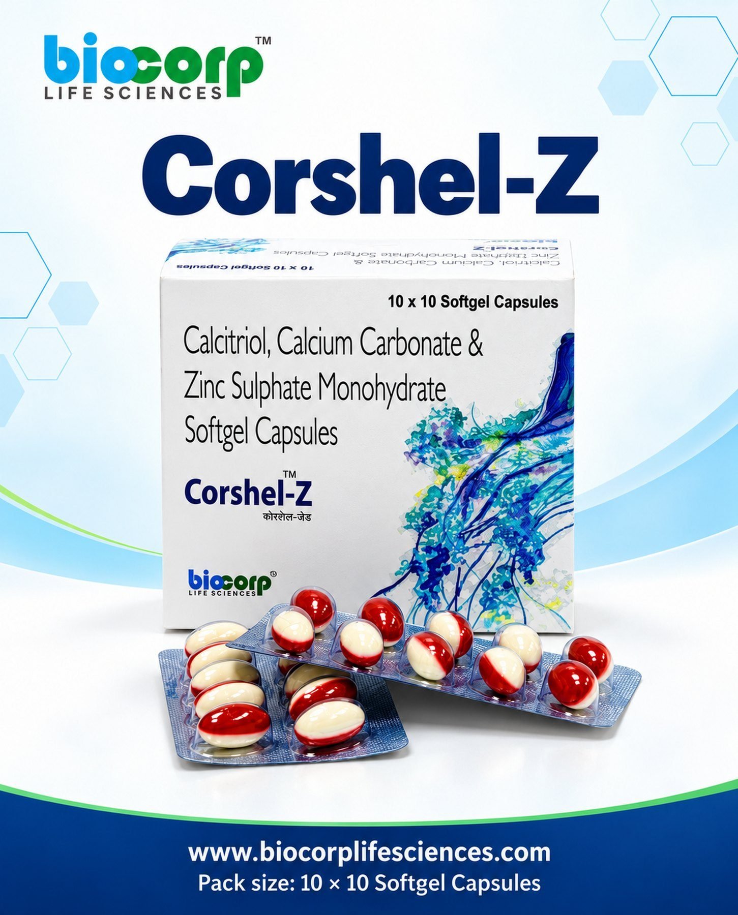 Corshel-Z S/G Caps pack (10x10)