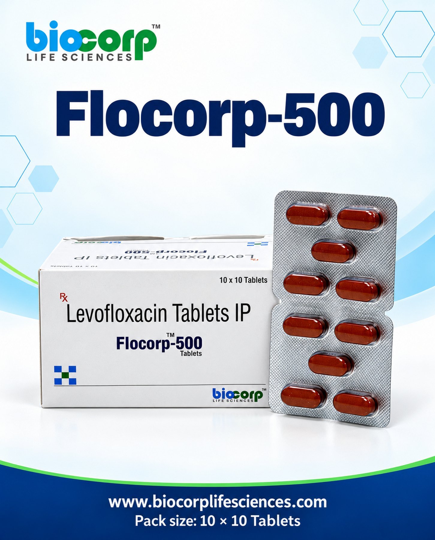 Flocorp-500 Tab pack (10x10)