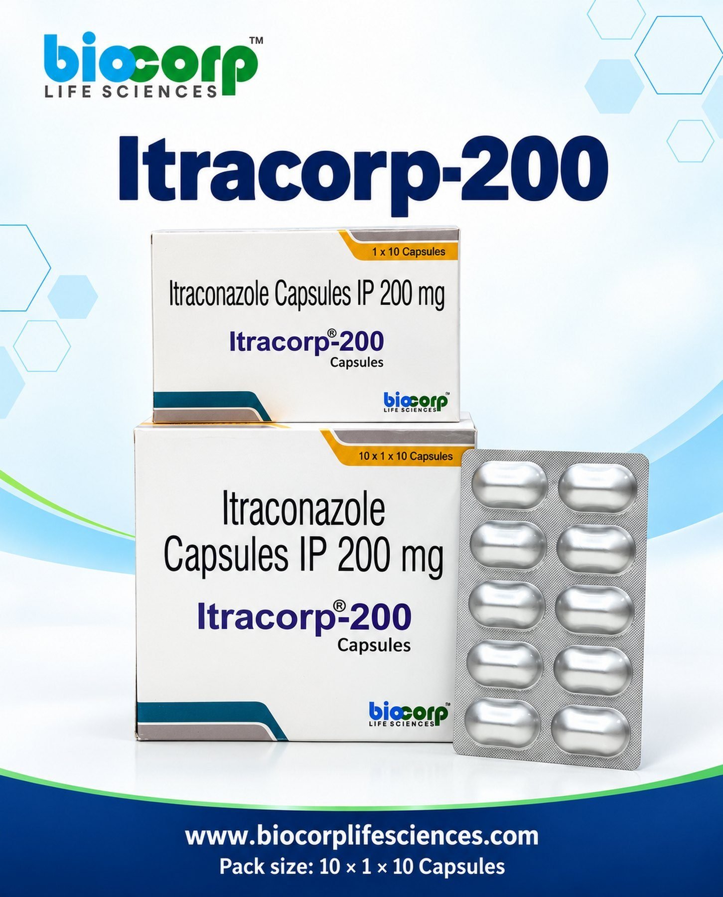 Itracorp-200 Caps pack (10x1x10)
