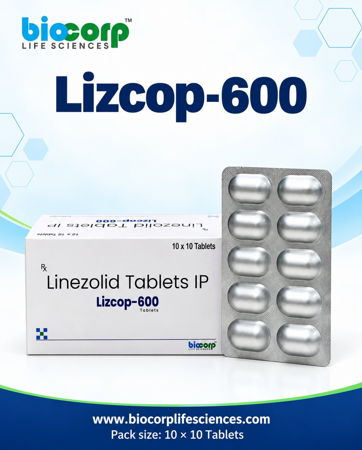 Lizcop-600 Tab pack (10x10)