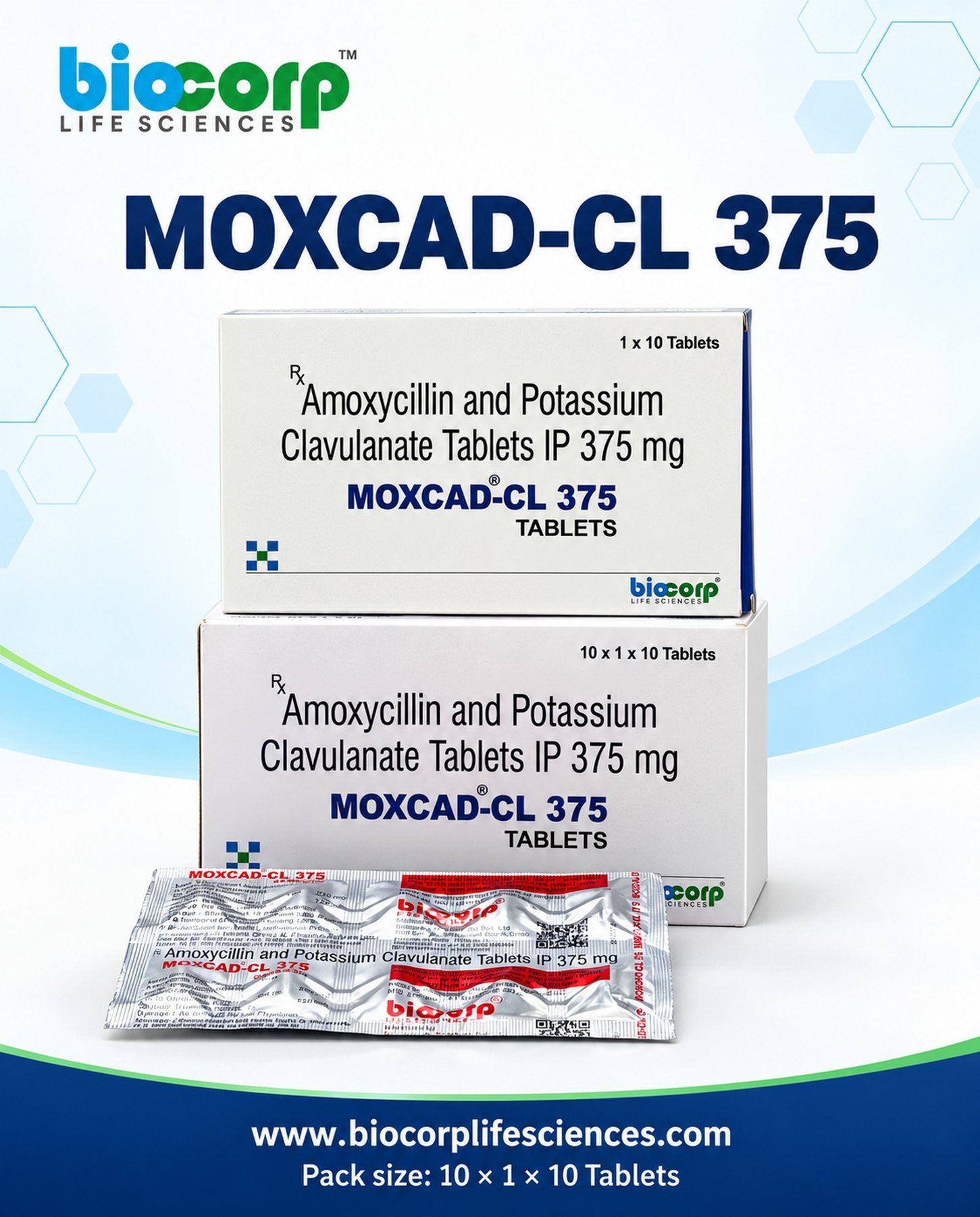 Moxcad-CL 375 Tab pack (10x1x10)