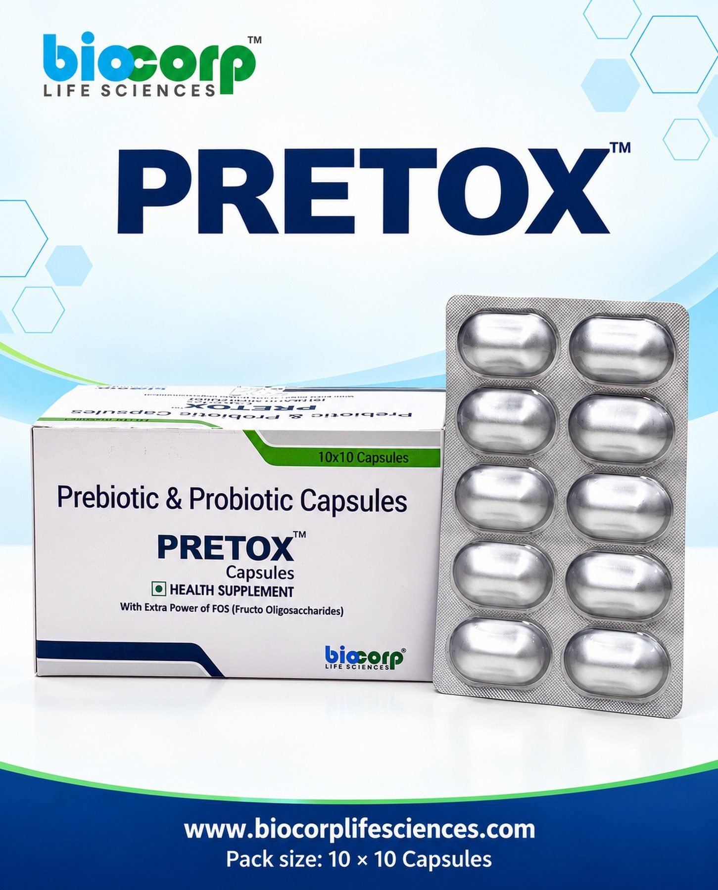 Pretox Caps pack (10x10)