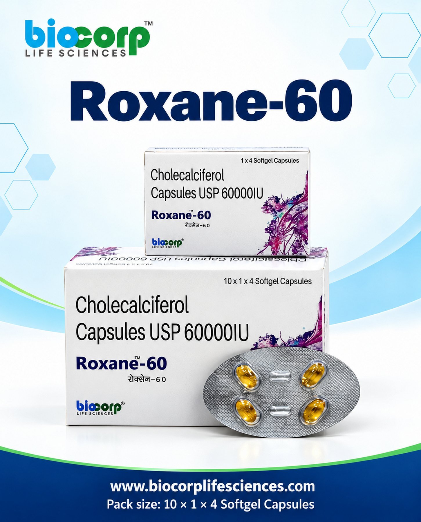 Roxane-60 S/G Caps pack (10x1x4)
