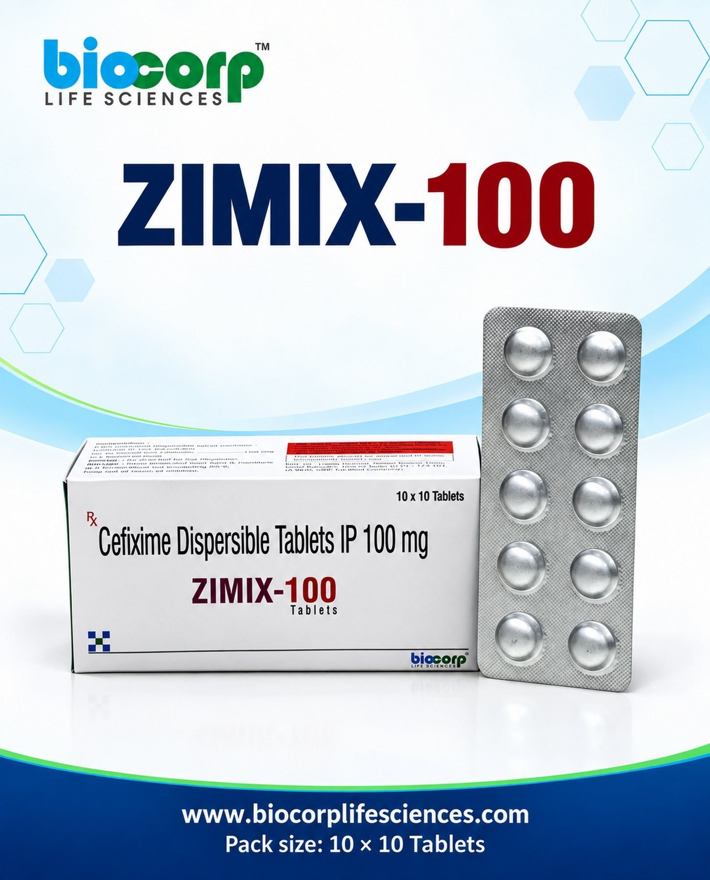 Zimix-100 Tab pack (10x10)